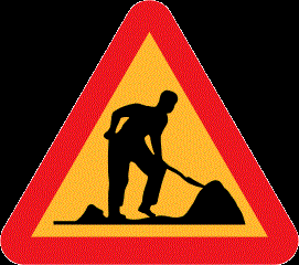 A under construction sign
